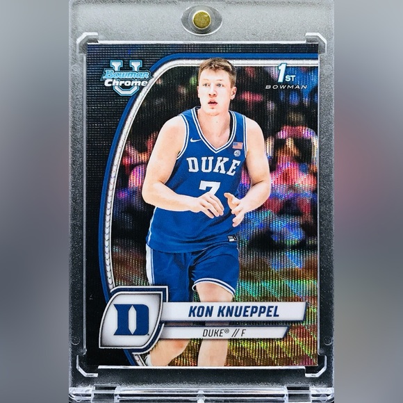 Kon Knueppel PRC - 2024-25 Bowman Chrome University Black Wave Refractors #48 - Picture 1 of 2